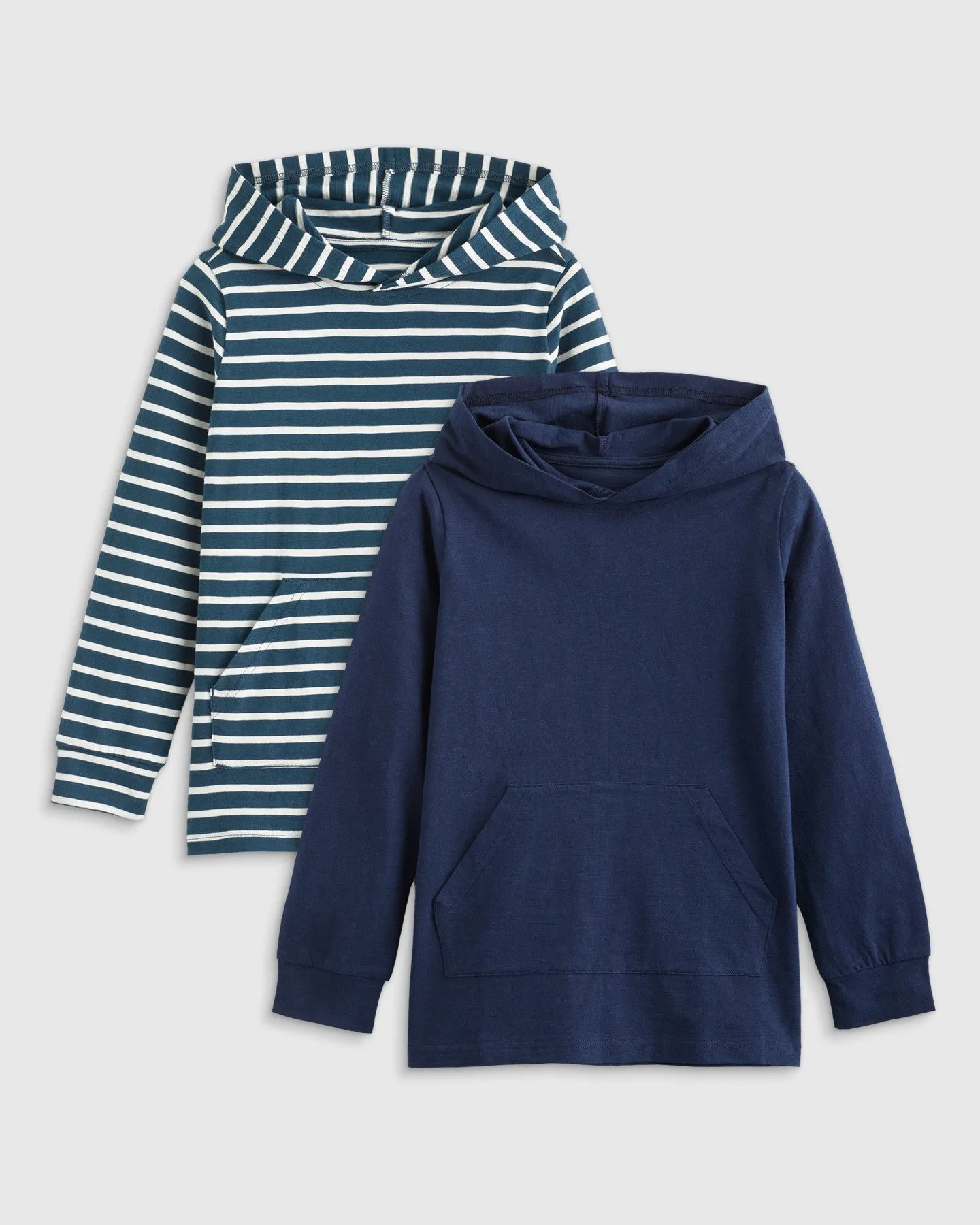 100% Organic Cotton Slub Hooded Tee 2-Pack