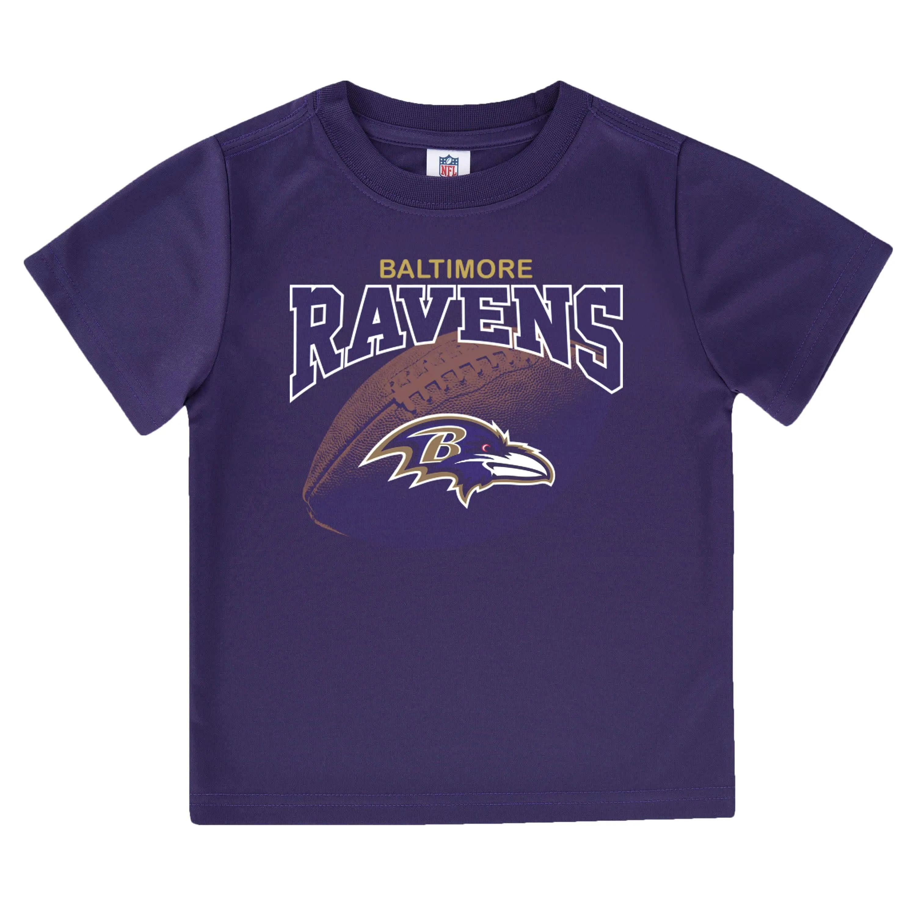 3-Pack Boys Baltimore Ravens Short Sleeve Tee Shirts (Discontinued)