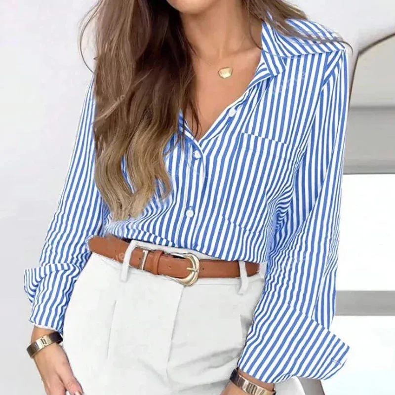 Althea - Trendy Striped Blouse for Women