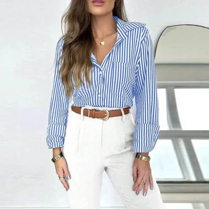 Althea - Trendy Striped Blouse for Women