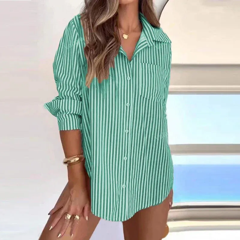 Althea - Trendy Striped Blouse for Women