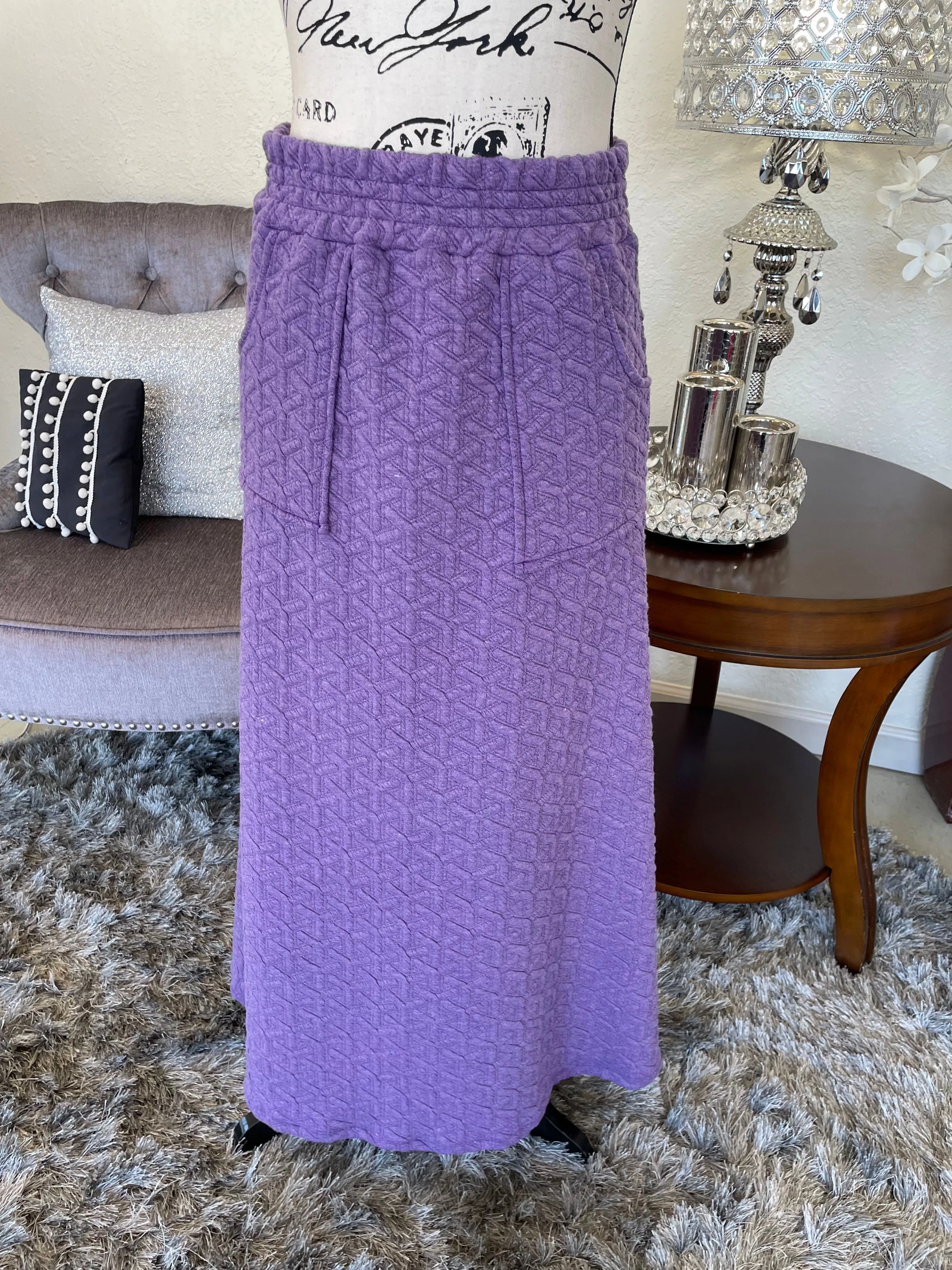 Alyssa Lavender Sweat Skirt Separates