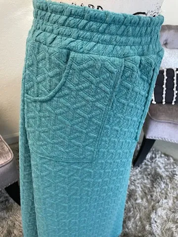 Amara Teal Sweat Skirt Separates