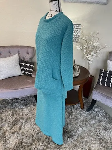 Amara Teal Sweat Skirt Separates