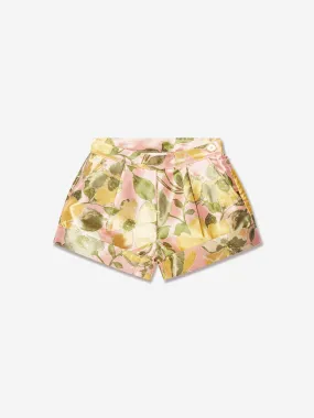 Angels Face Girls Ella Flower Shorts in Pink