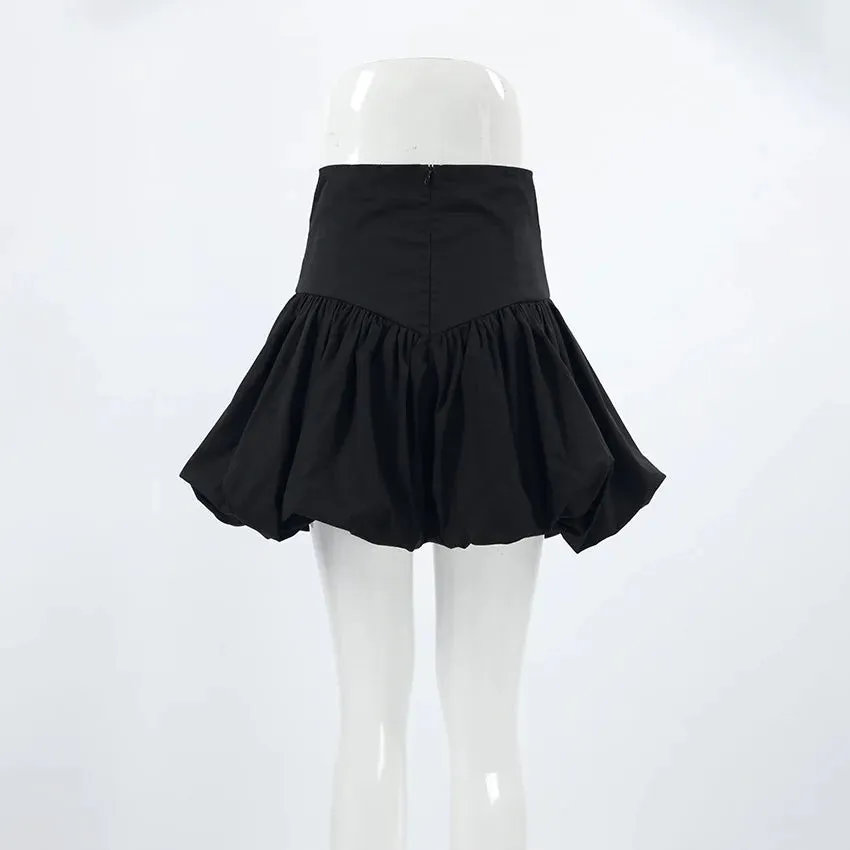 Balloon Puff Mini Skirt