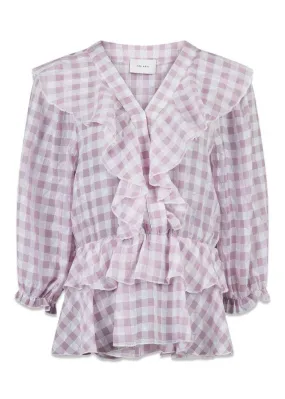 Besoa Soft Check Blouse - Lavender