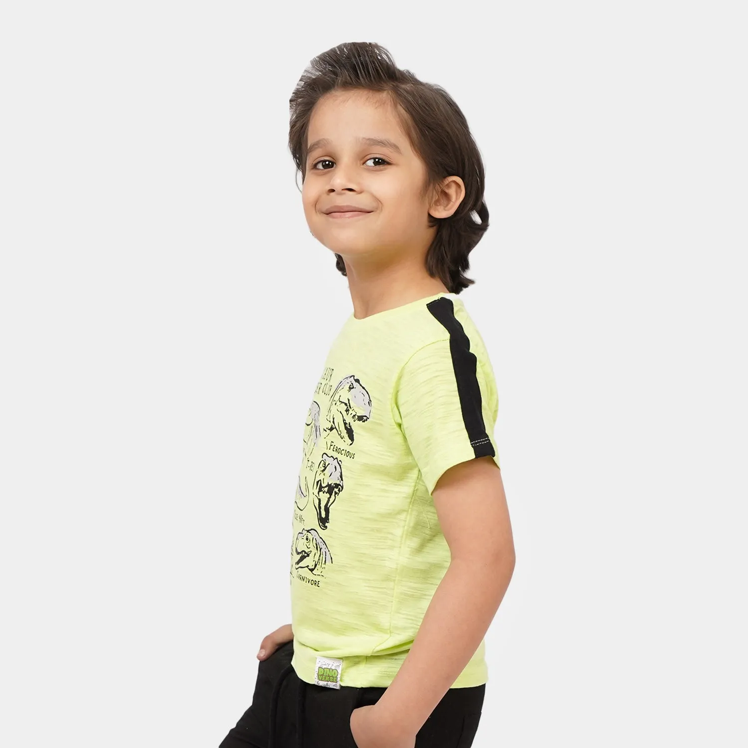 Boys Cotton T-Shirt Explorer - Sharp Green