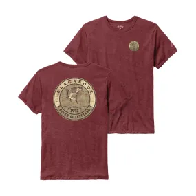 BRO Logo Victory Falls Brown Trout Badge SS Tee