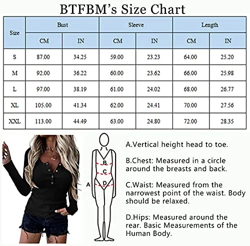 BTFBM Women Long Sleeve V Neck Button Up Solid Tops Blouses Trendy Slim Fit Lace Sleeves Ribbed Knit Casual Shirts Tunic (Solid Black, Medium)