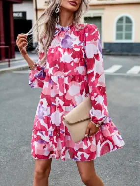 Chic Floral Long Sleeve Midi Skirt for Women