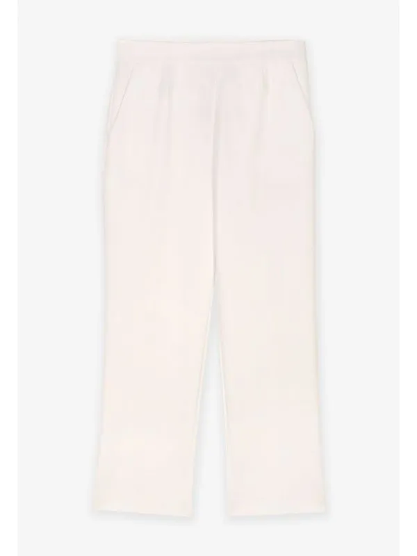 Choice Basic Solid Trousers Offwhite