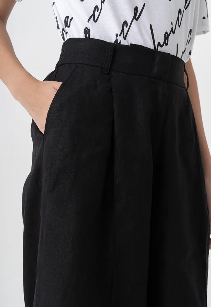 Choice Basic Wide Legs Trousers Black