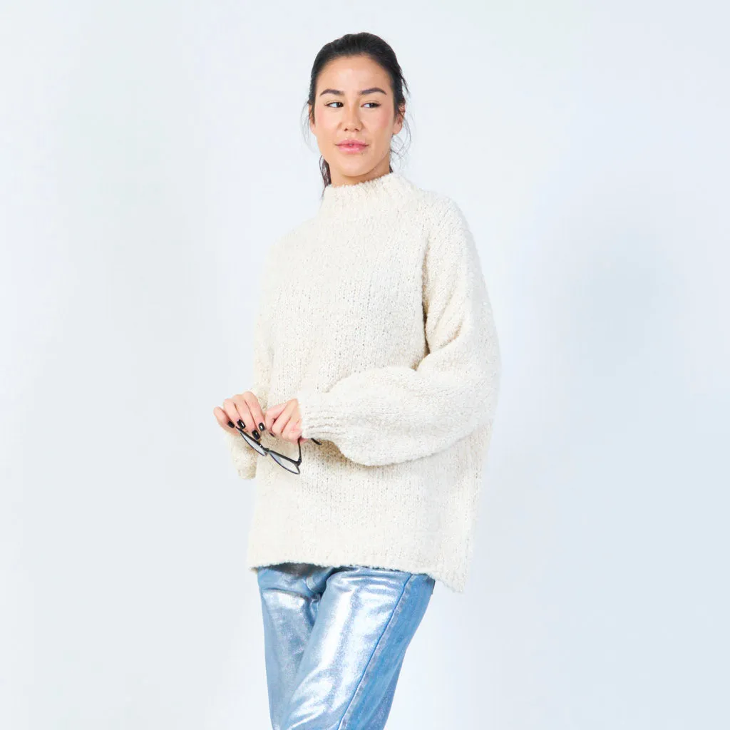 Cozy oversized boucle pullover wholesale