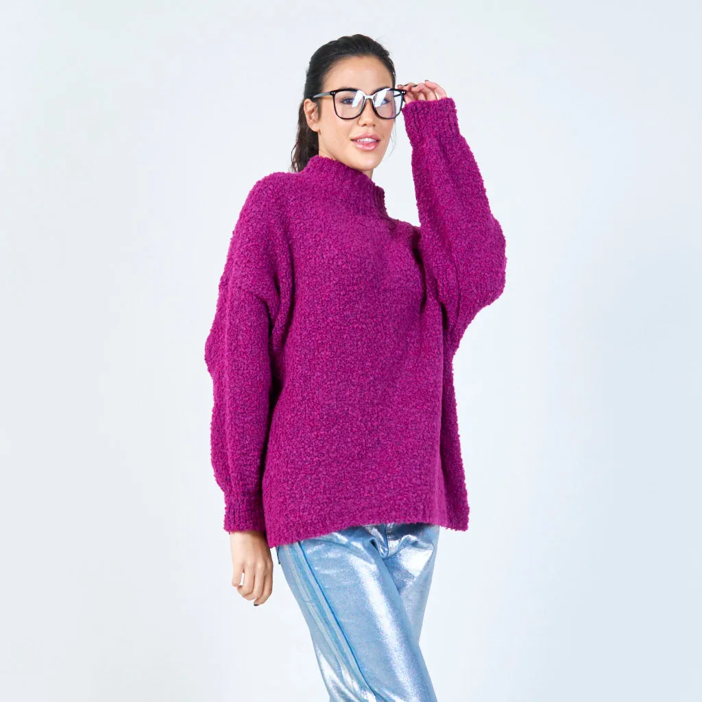 Cozy oversized boucle pullover wholesale