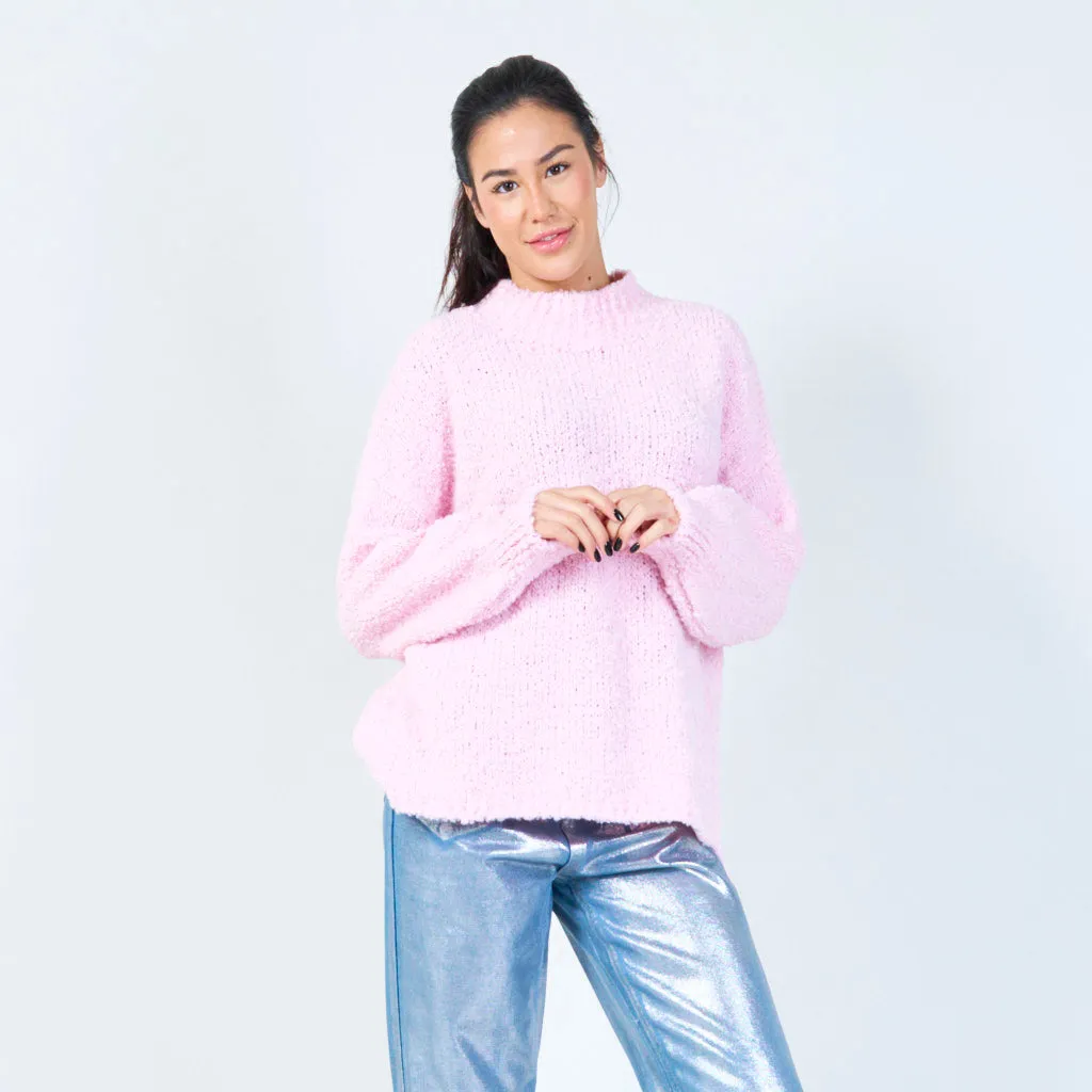 Cozy oversized boucle pullover wholesale