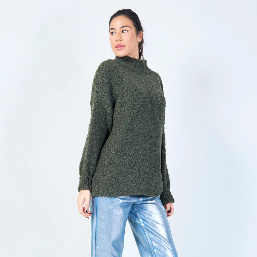 Cozy oversized boucle pullover wholesale