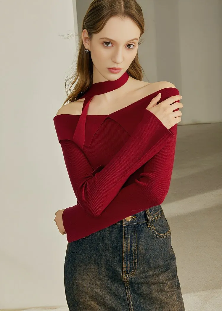 CRIMSON SHOULDER KNIT