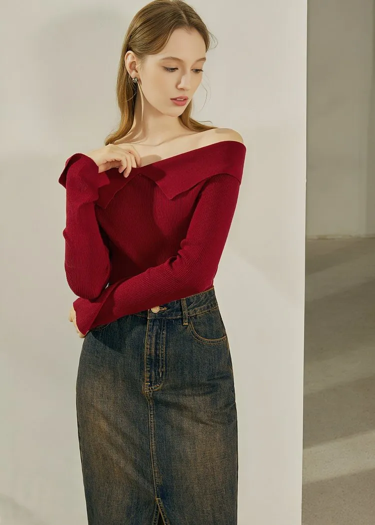 CRIMSON SHOULDER KNIT