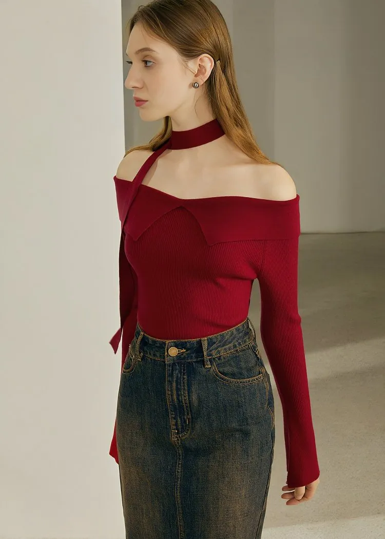 CRIMSON SHOULDER KNIT