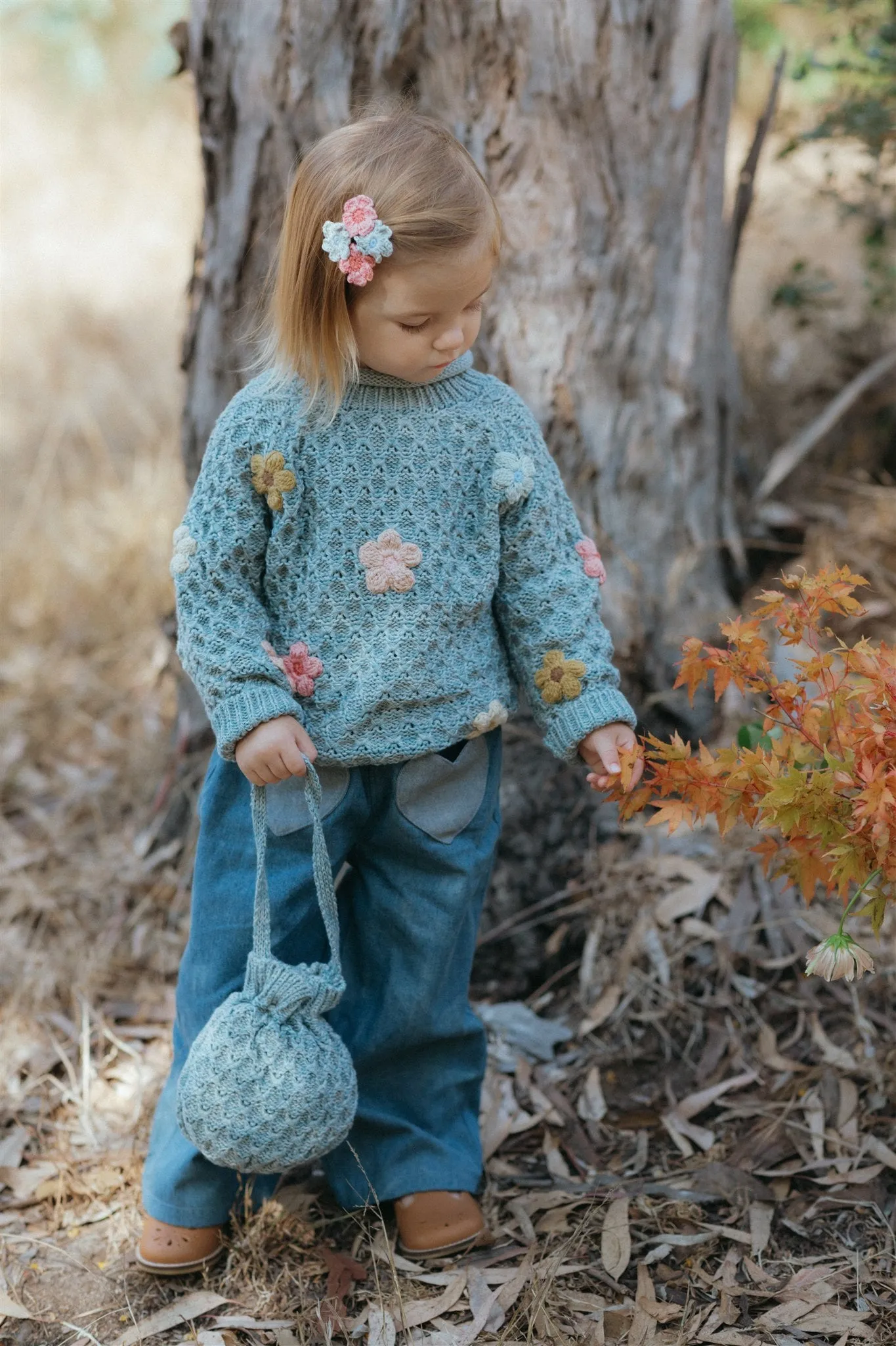 Crochet Purse - Dusty Blue