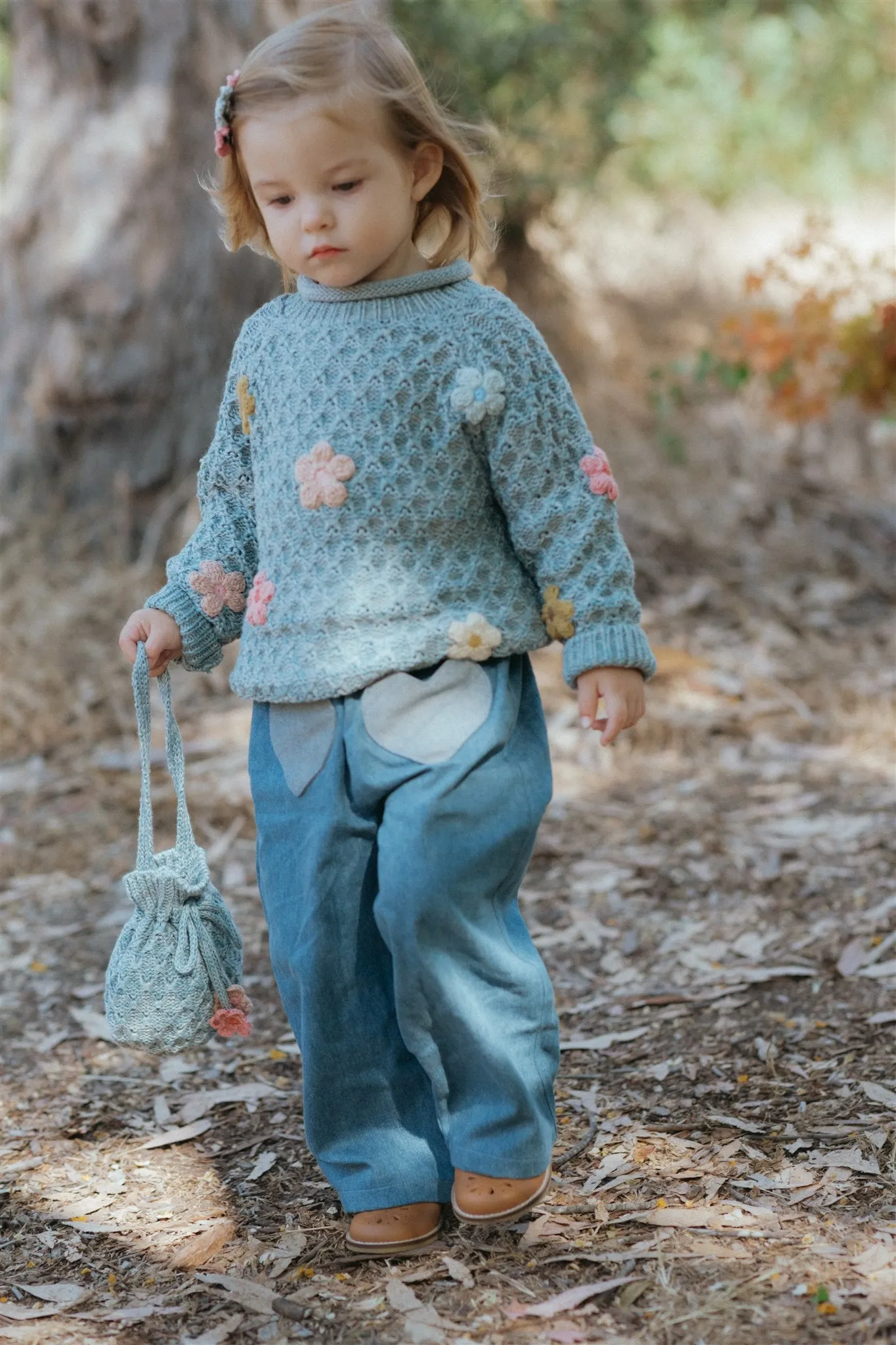 Crochet Purse - Dusty Blue