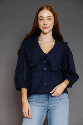 Endowlyn Blouse in Navy