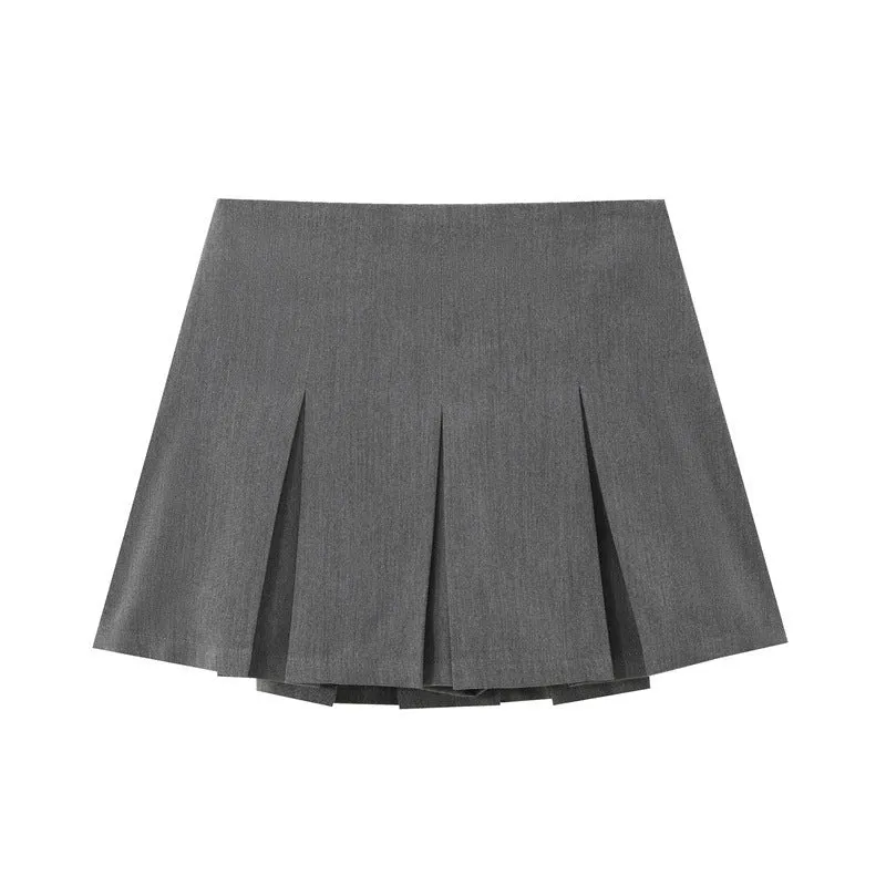 European And American Suit Pleated Skirt A- Line Sweet