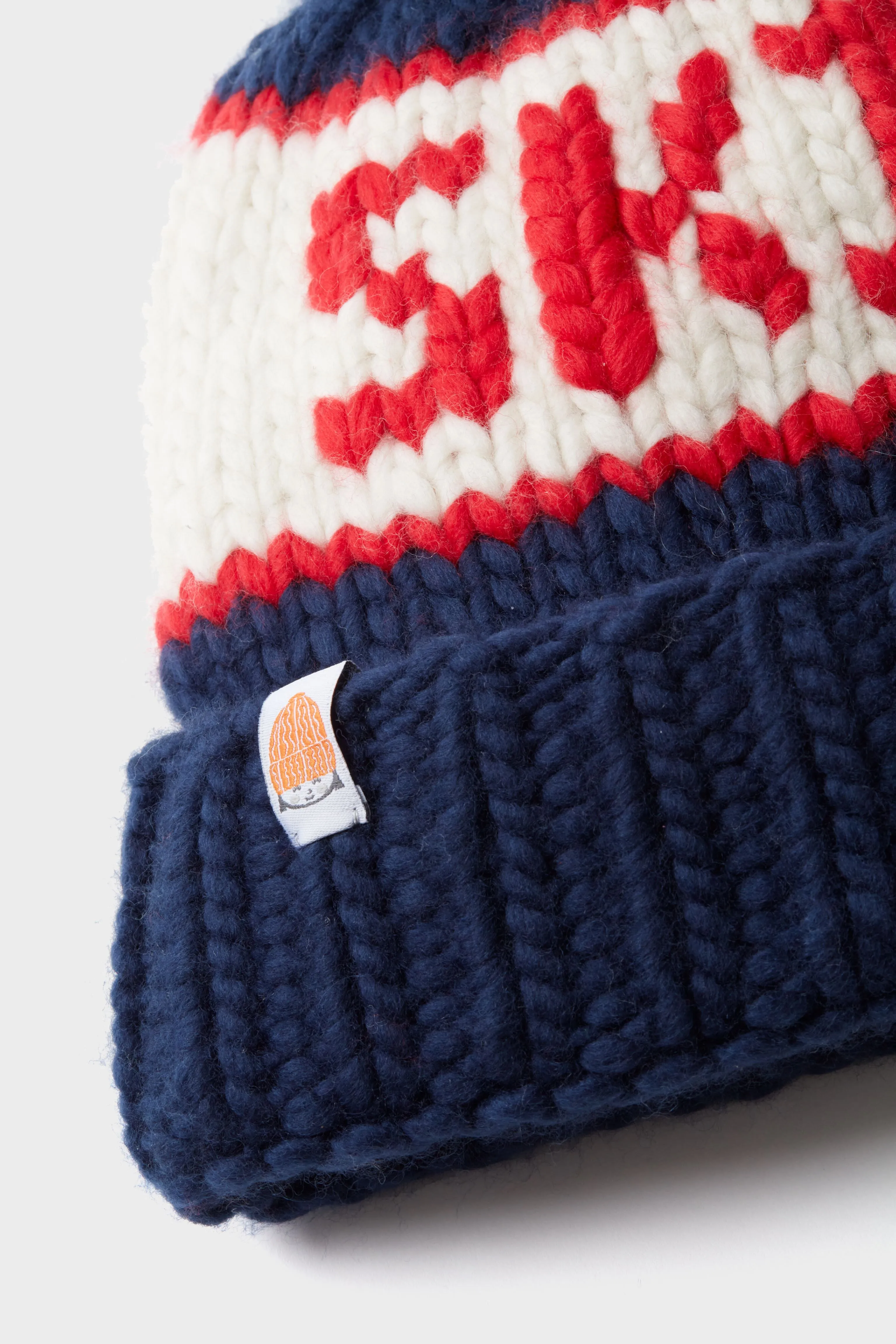 Exclusive Navy and Hot Red Ski Beanie