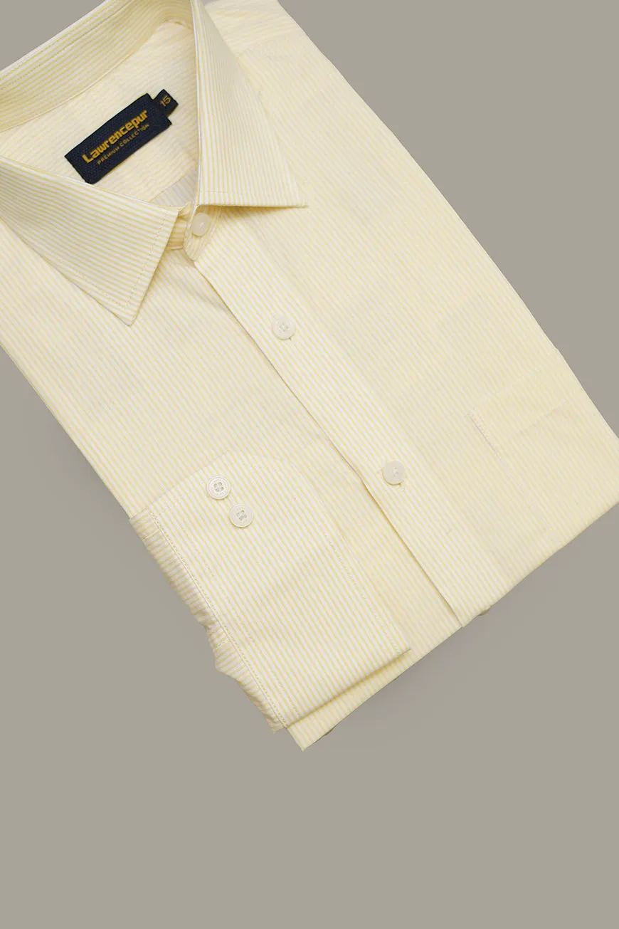 Formal Shirt - Supernova Pale Yellow Stripes