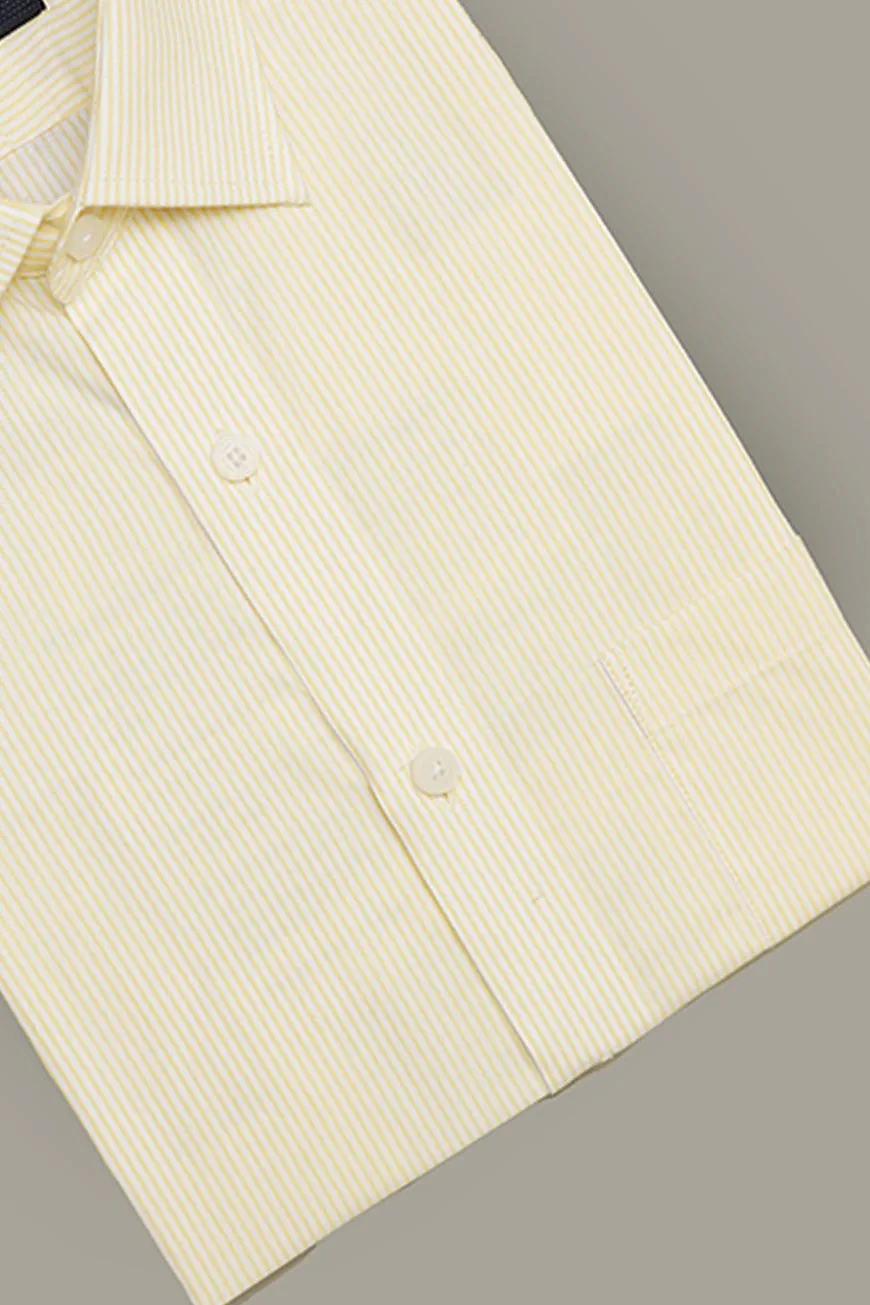 Formal Shirt - Supernova Pale Yellow Stripes