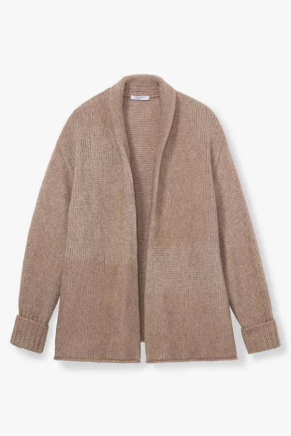 Frederick Cardigan - Fine Alpaca :: Dark Taupe