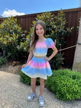 Girls Ombre Tie Dyed Skirts