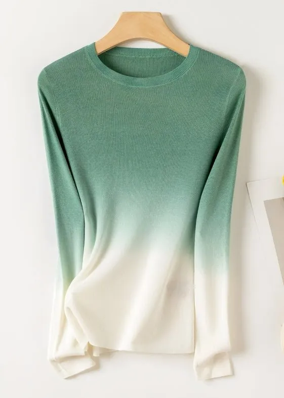 GRADIENT COLOR SLIM FIT SWEATER