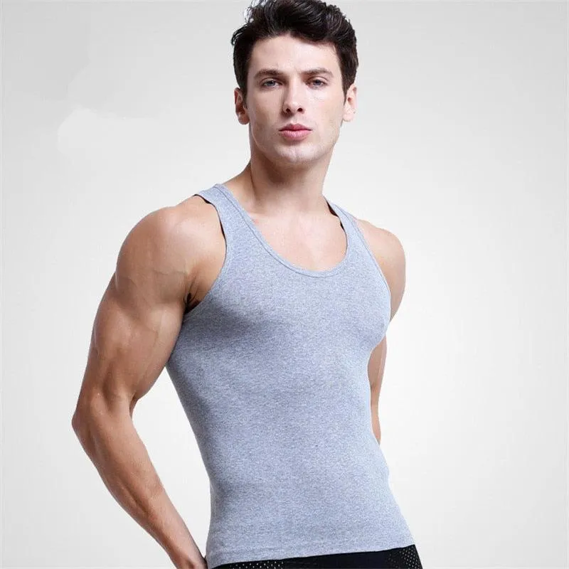 Great 3Pcs/lot Men's Cotton Solid Seamless Underwear -Mens Sleeveless Tank Vest Comfortable Undershirt (D100)(TM7)