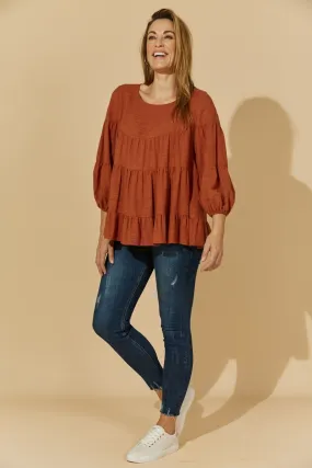 Isle of Mine - Halcyon Tiered Top - Rust