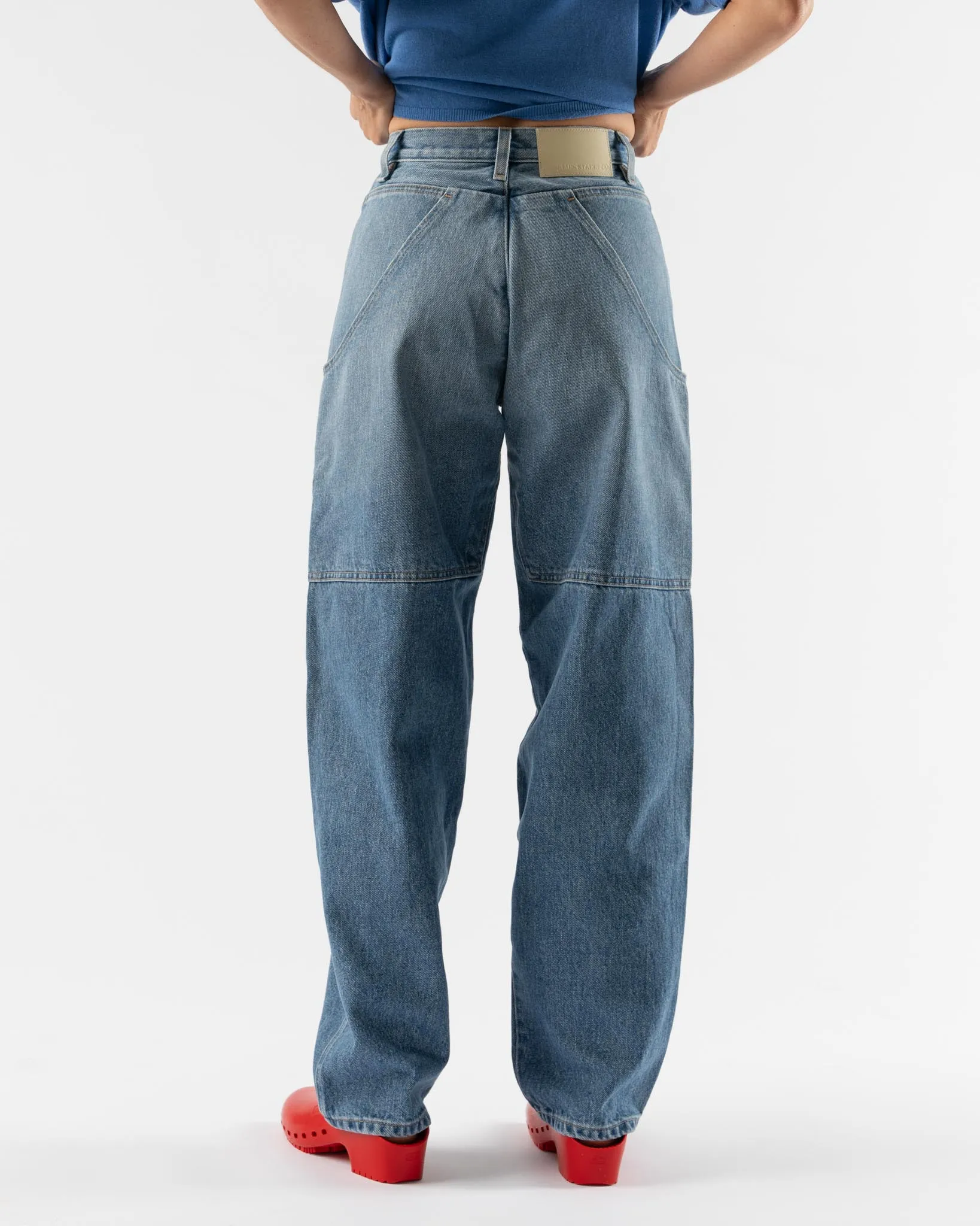 James Street Co. Cargo Barrel Jean in Denim Blue