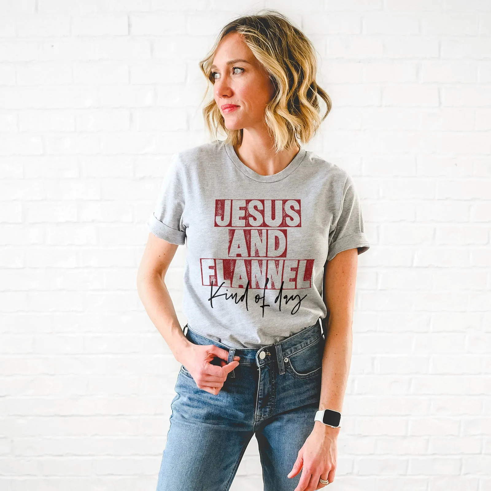 Jesus An Flannel Kind Of Day Tee