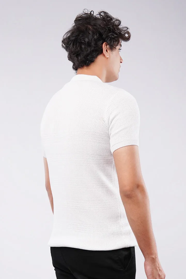 Johnny Collar Polo Shirt - White