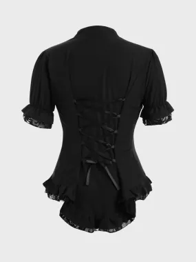 Midsize Victorian Fantasy V-Neck Blouse