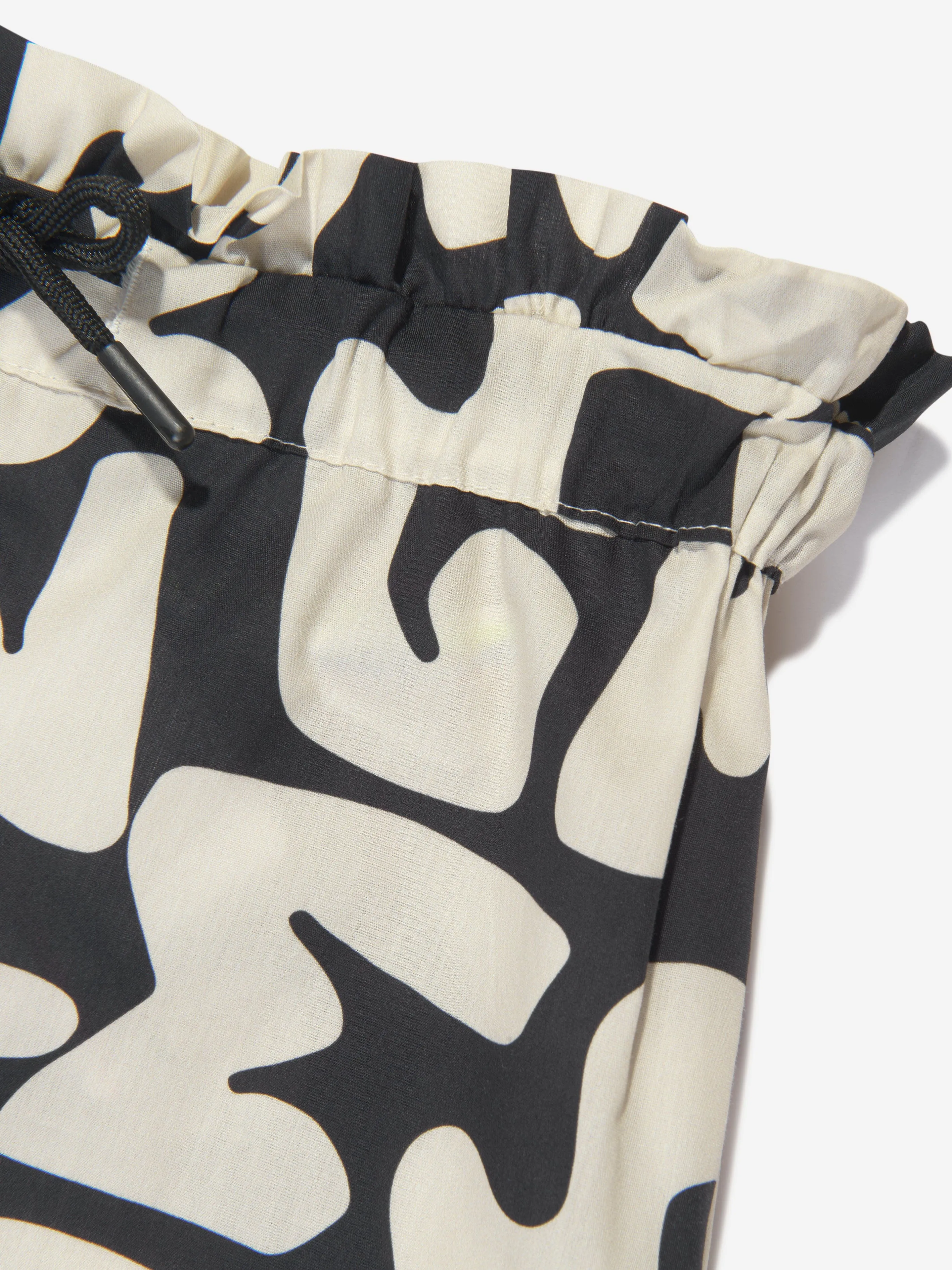 MSGM Girls Logo Print Shorts in Black