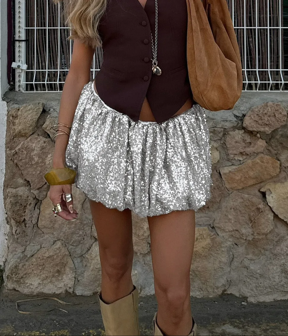 Nehemiah Sequin Balloon Skirt