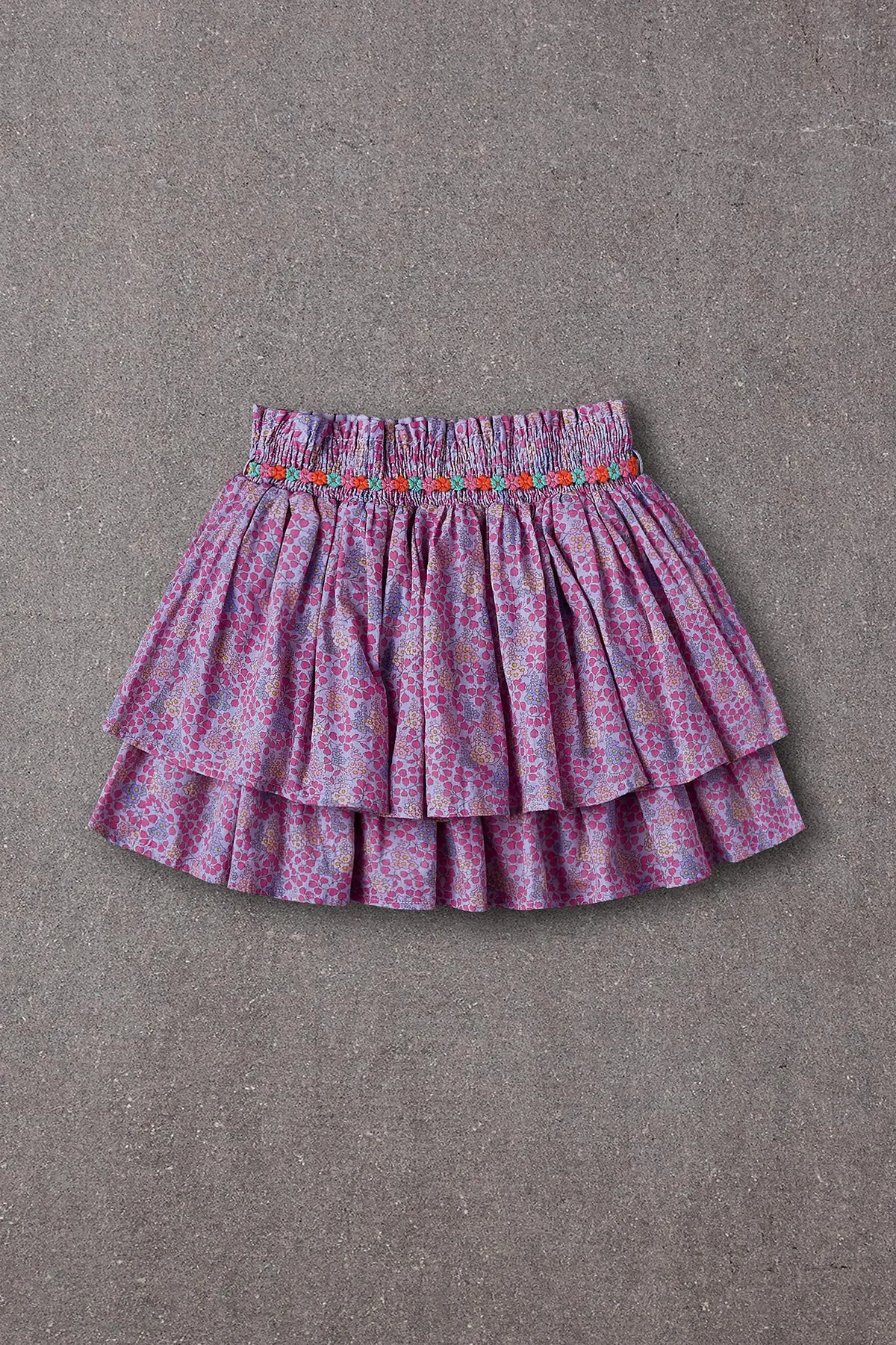 Nellystella Elsa Girls Skirt - Blooming Hearts Blue Yonder (Size 2 left)