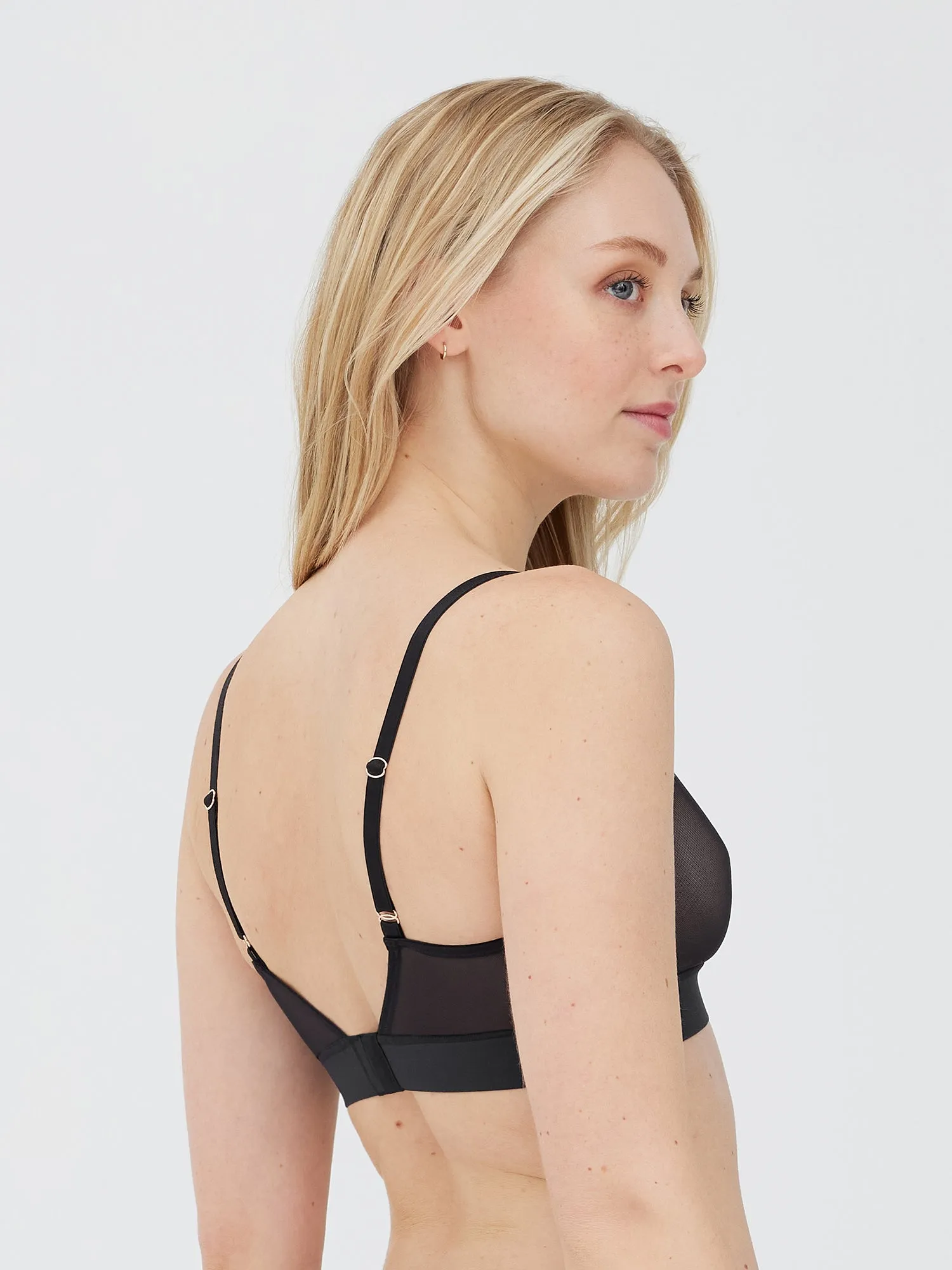 Passion Mesh Plunge Wireless Bra