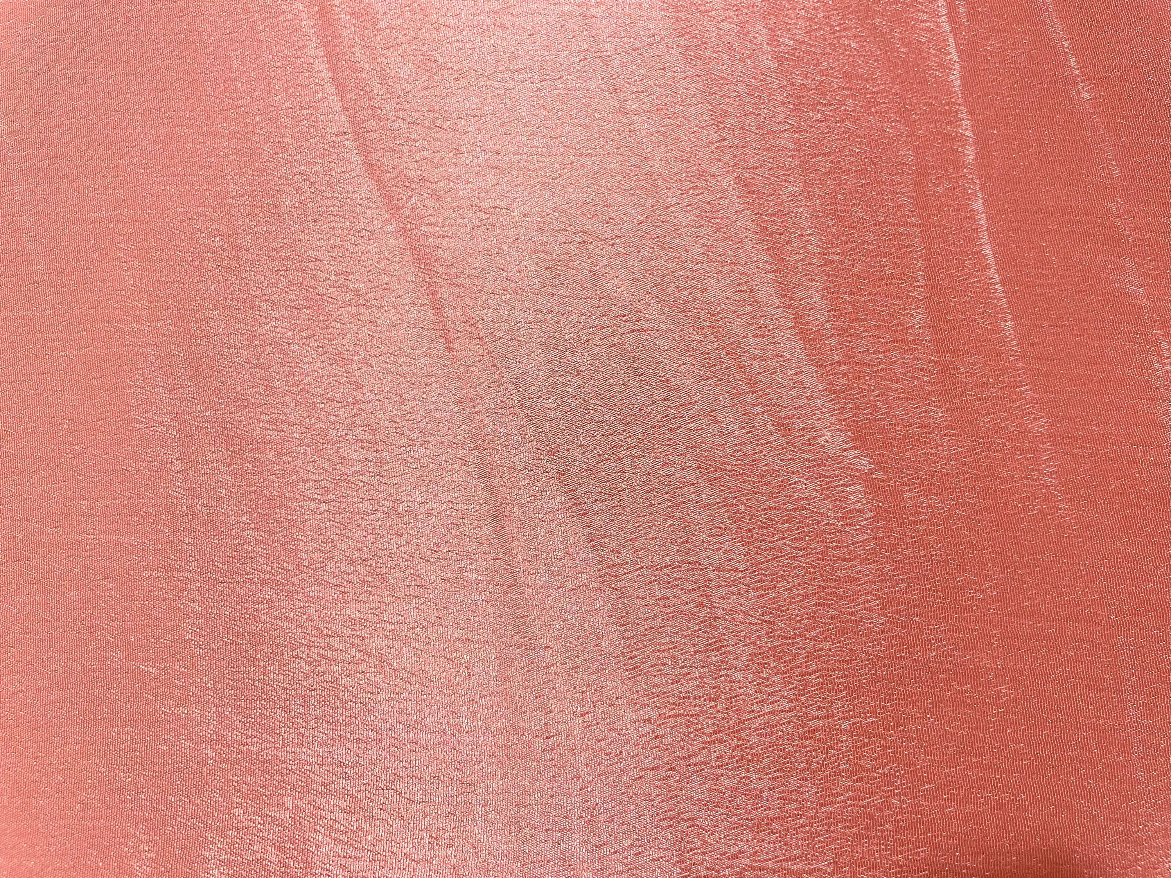 Peach Orange Plain Chinon Chiffon Fabric