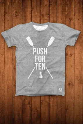 PUSH FOR TEN TEE (GREY HEATHER)