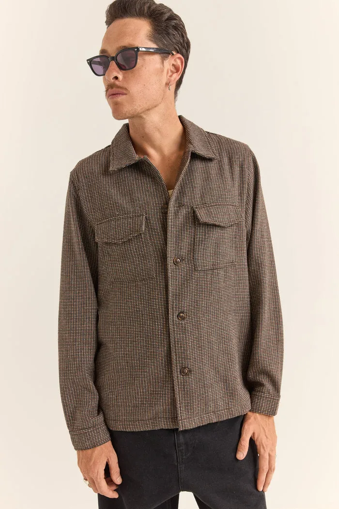 Rhythm Fleck Overshirt - EARTH