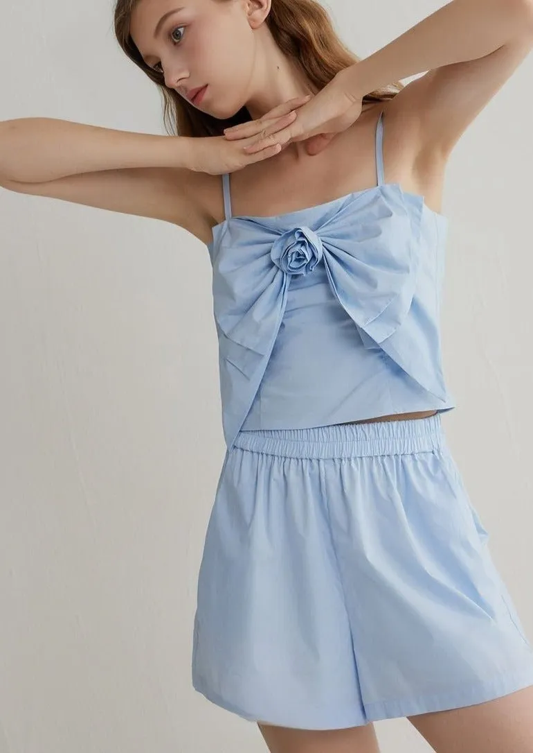 RIBBON DESIGN BLUE CAMISOLE