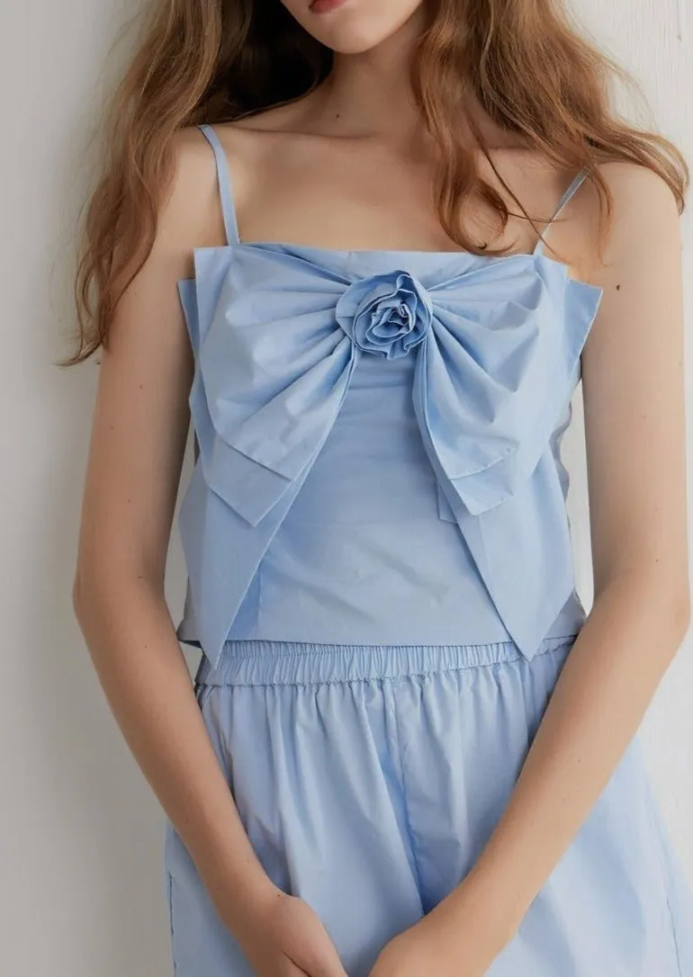 RIBBON DESIGN BLUE CAMISOLE