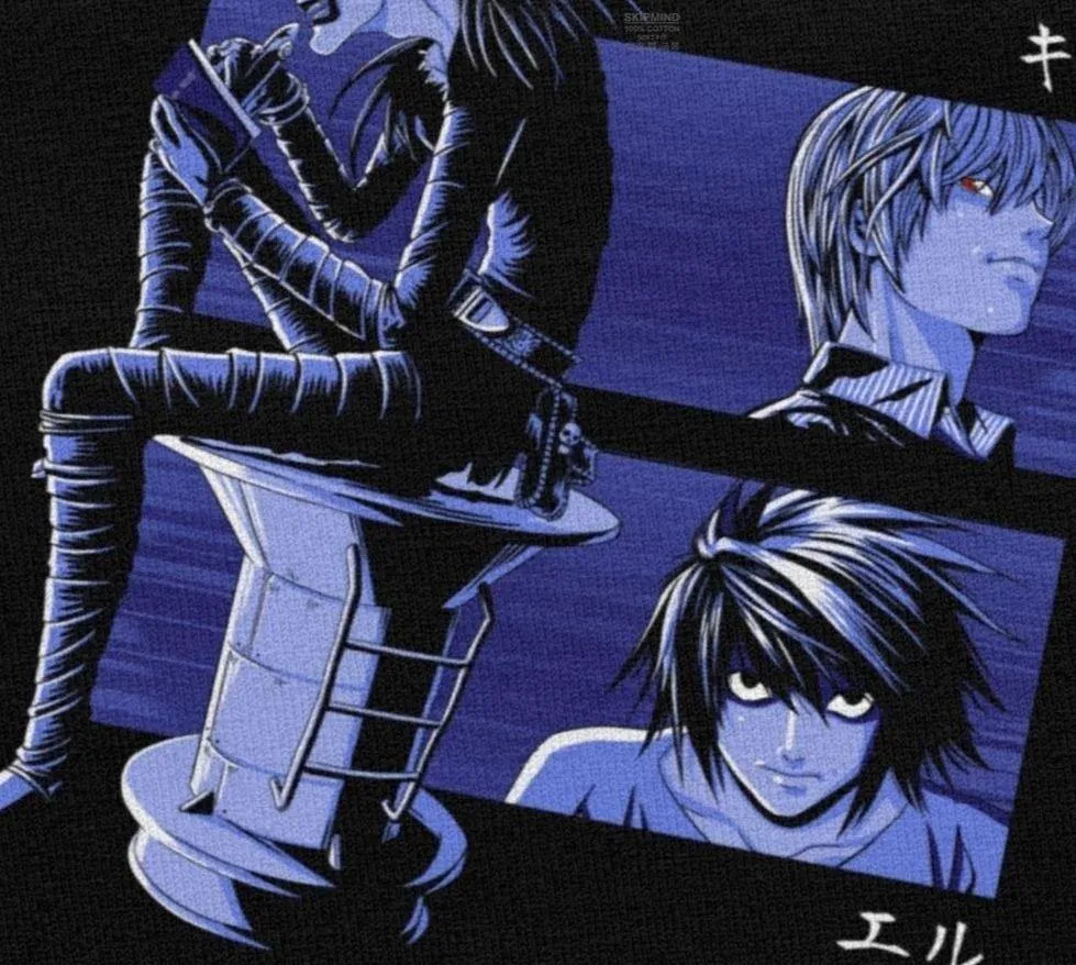 Ryuk, Light and L T-shirt Death Note (Colors Available)